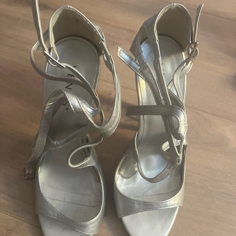 Elegant Silver Women's Heels